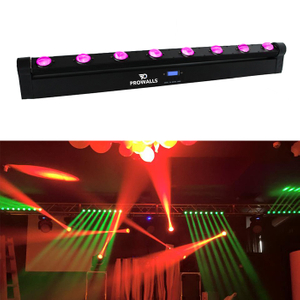 Iluminación de escenario LED con barra de haz de tira de 8x10W RGBW